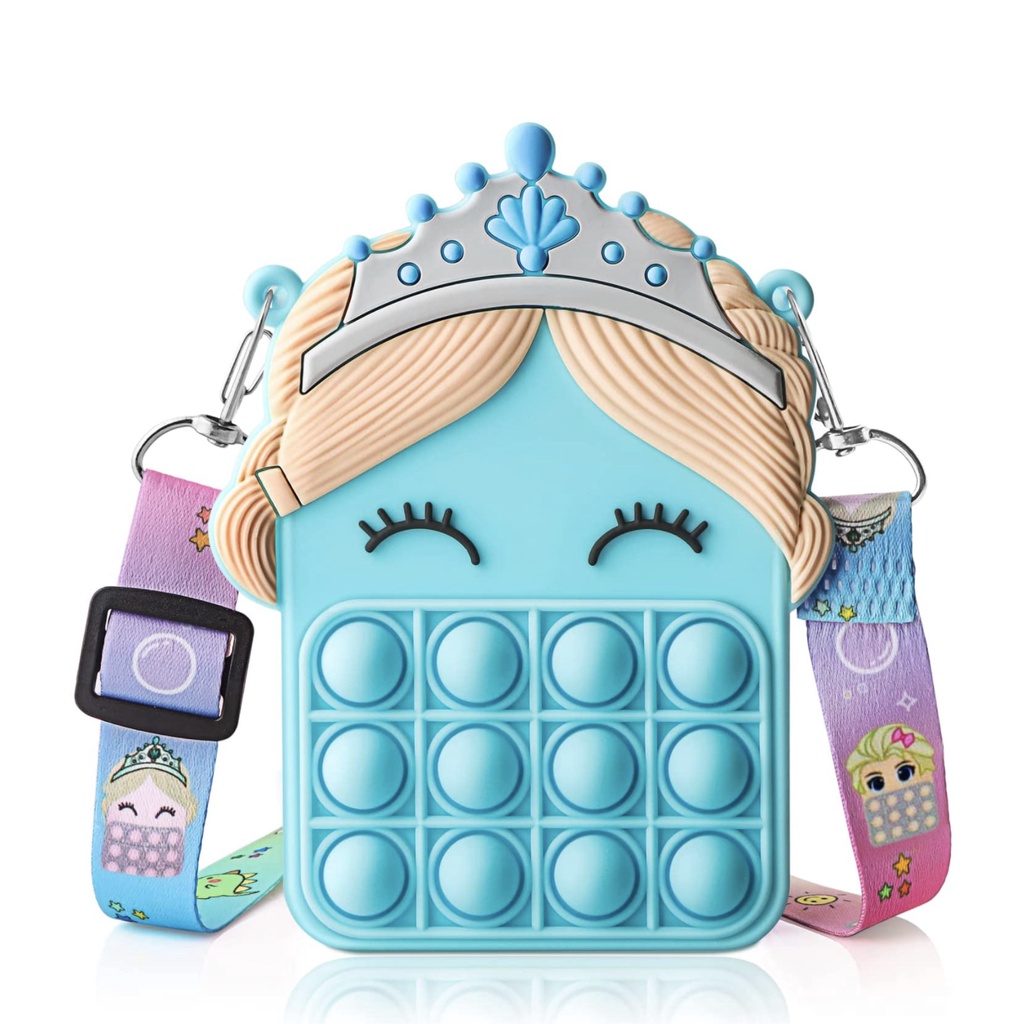 Túi Đeo Chéo Hình Nhân Vật Elsa Dễ Thương Cho Bé