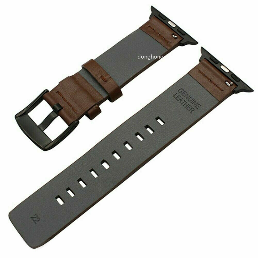Dây Đeo Bằng Da 41mm 45mm Cho Đồng Hồ Thông Minh Apple Series 7 6 SE 5 4 3 2 1 44mm 42mm 38mm 40mm