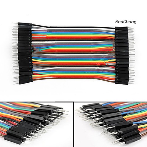 -SPQ- 40Pcs/Row 10cm M-M M-F F-F Dupont Wires Jumper Cables for Arduino Breadboard