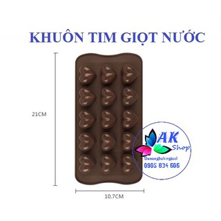 2501.000 KHUÔN SILICONE 15 TIM GIỌT NƯỚC