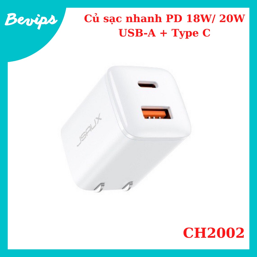 Củ sạc nhanh 20W Mini USB-C PD 20W & USB-C PD 18W dành cho Iphone, Ipad, Samsung, Oppo, Huawei…