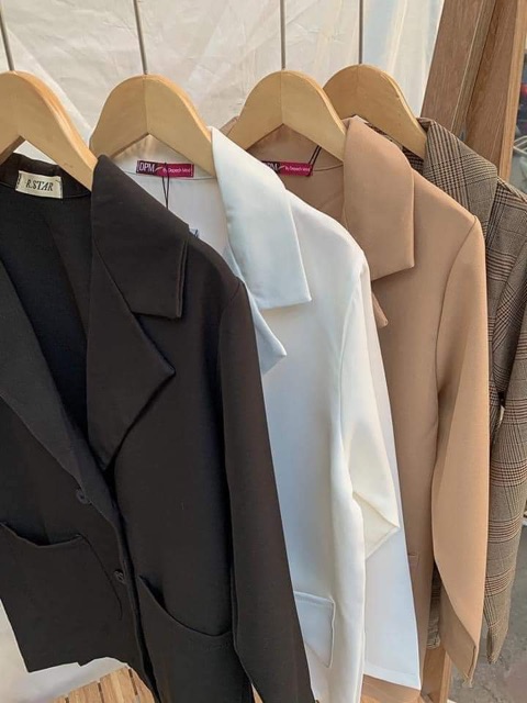 [Ảnh thật/Video]Áo Blazer 4 cúc loại 1 lớp/Áo vest nắp túi 1 lớp | BigBuy360 - bigbuy360.vn