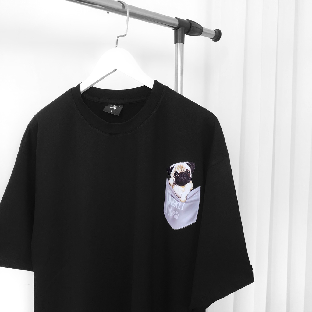 Áo thun Oversize Pug Pocket, áo phông T shirt nam nữ unisex, Odin Clothing | BigBuy360 - bigbuy360.vn