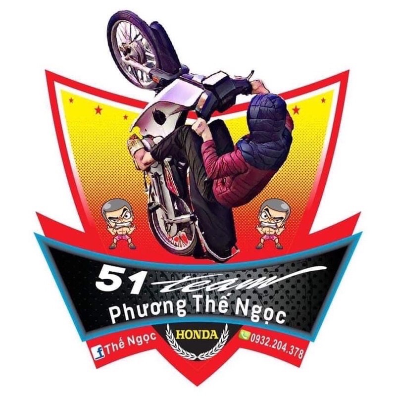 Tem logo Phương Thế Ngọc team 51 (5 tem logo)