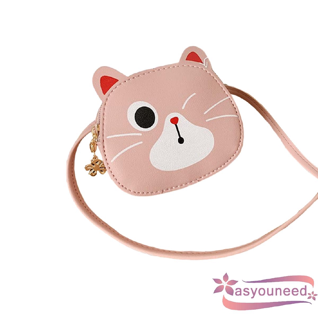 Túi Đeo Chéo Hình Mèo Hoạt Hình Dễ Thương Cho Nữ