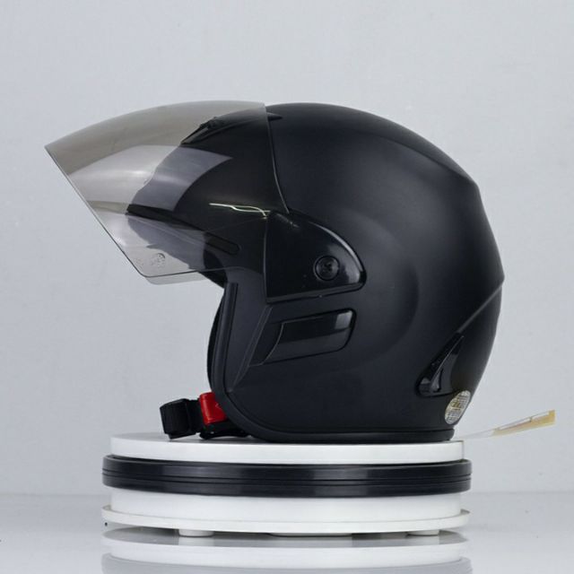 Mũ 3|4 gro màu đen mờ, mũ chùm tai có kính, mũ 3|4 kiểu honda