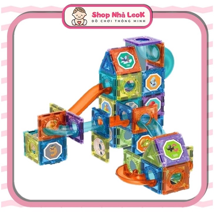 Bộ Đồ Chơi Xếp Hình Nam Châm Thông Minh MAGNETIC BLOCKS, Đồ Chơi Trẻ Em Cao Cấp - CQ14