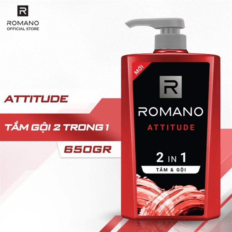[ĐỦ LOẠI] Dầu Gội, Sữa tắm 2in1 ROMANO 650g