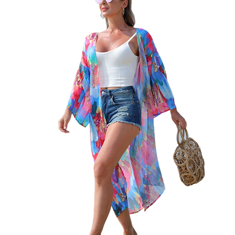 Áo Choàng Cardigan Che Phủ Dáng Dài Thời Trang Đi Biển