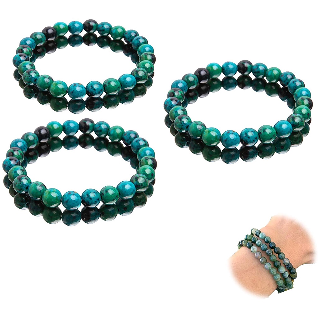 Vòng tay chuỗi hạt đá tự nhiên 8mm cho nam nữ