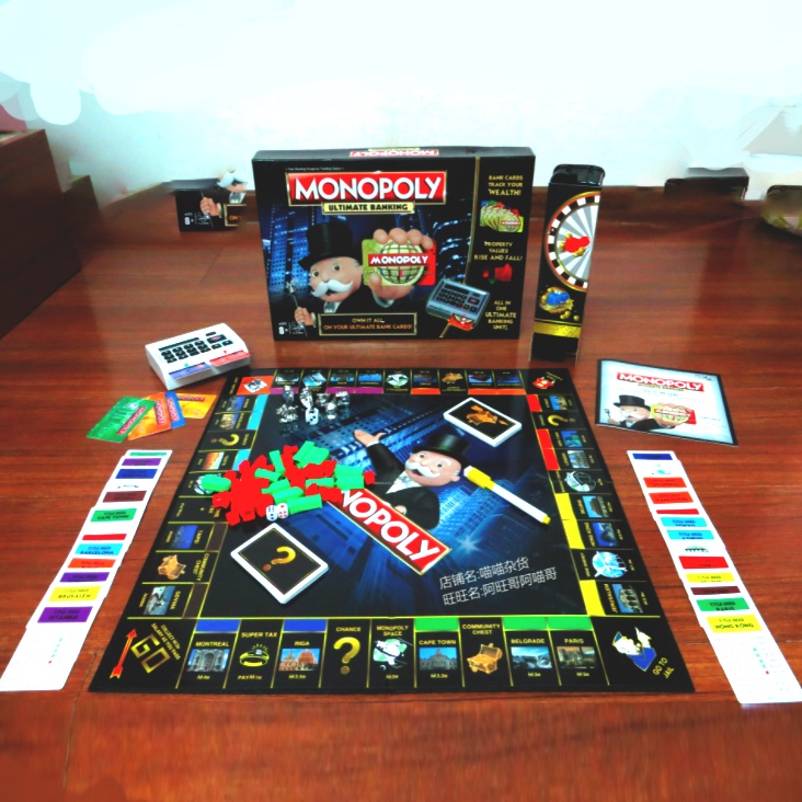 Cờ Tỷ Phú Monopoly 4.0 Có Máy Ngân Hàng điện tử quẹt thẻ ATM tự động,Bộ Board game monopoly