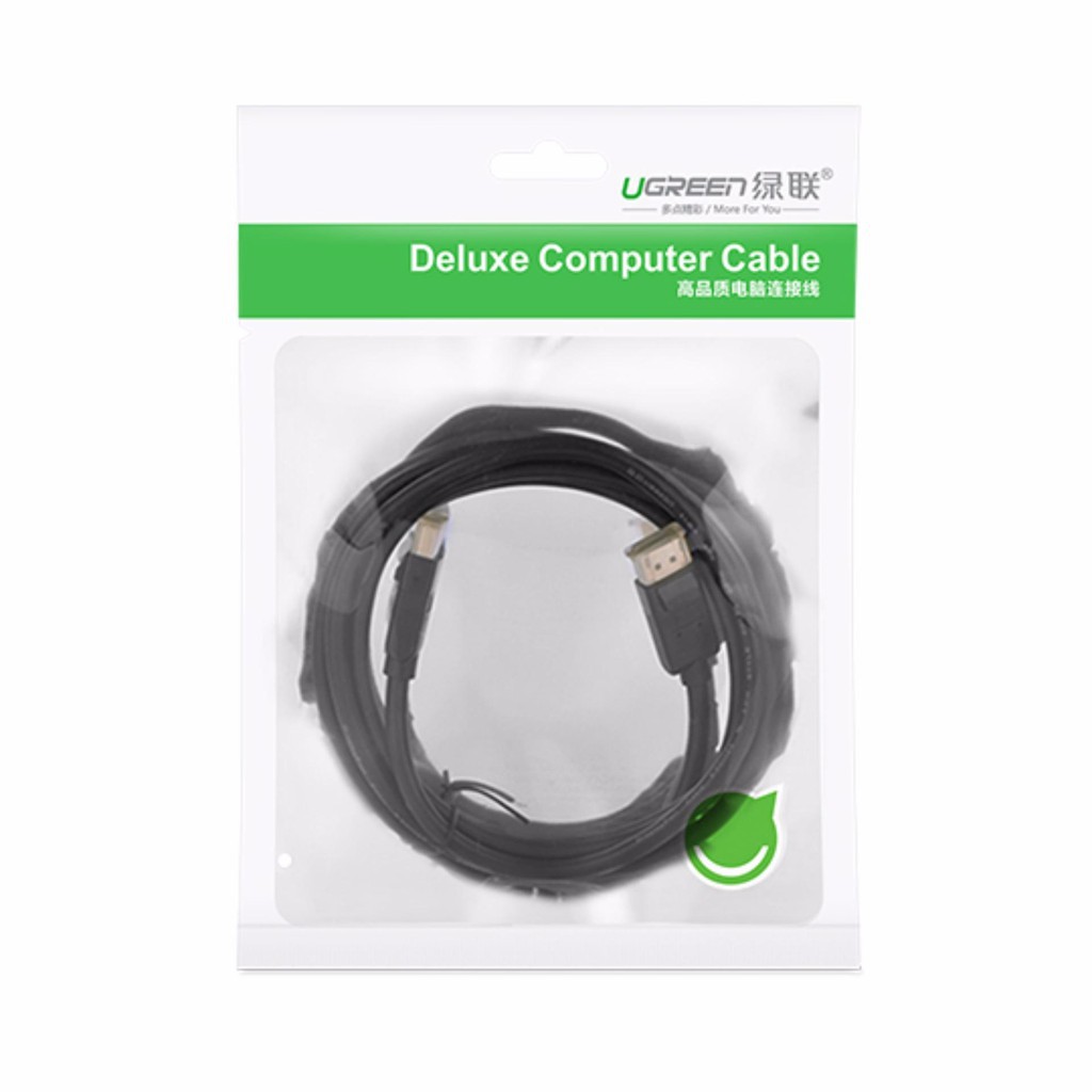Dây cáp DisplayPort 2 đầu đực tốc độ 21.6Gbps UGREEN DP102 - Hàng phân phối chính hãng - Bảo hành 18 tháng
