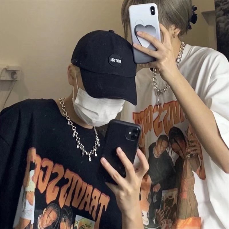 Áo Thun Tay Ngắn Dáng Rộng In Họa Tiết Phong Cách Hip Hop Thời Trang Mùa Hè Mới 2023 Cho Nam