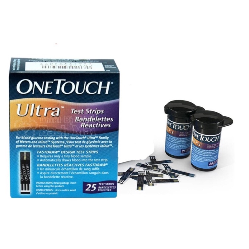 QUE THỬ TIỂU ĐƯỜNG ONETOUCH ULTRA HỘP 25 que