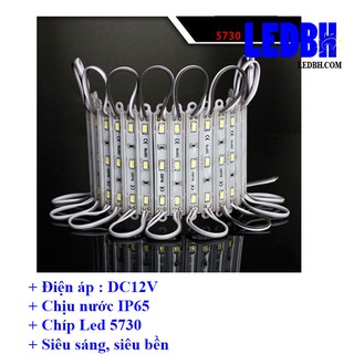 led cụm 3 bóng 5730 màu trắng