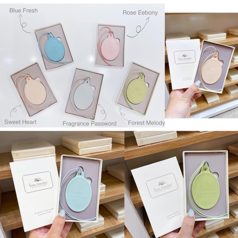 Nước Hoa Dạng Sáp Thơm Treo Tủ Quần Áo, Ô tô - Chính hãng Scented Card Enjoy Everyday