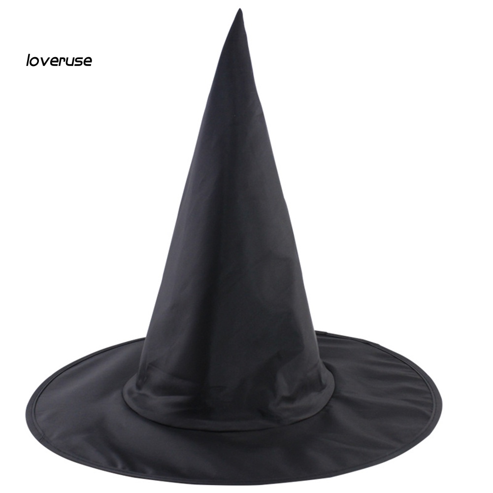 Mũ Phù Thủy Màu Đen Hóa Trang Halloween Cho Nữ