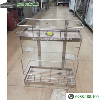 Kệ inox 2 tầng nhỏ để gia vị