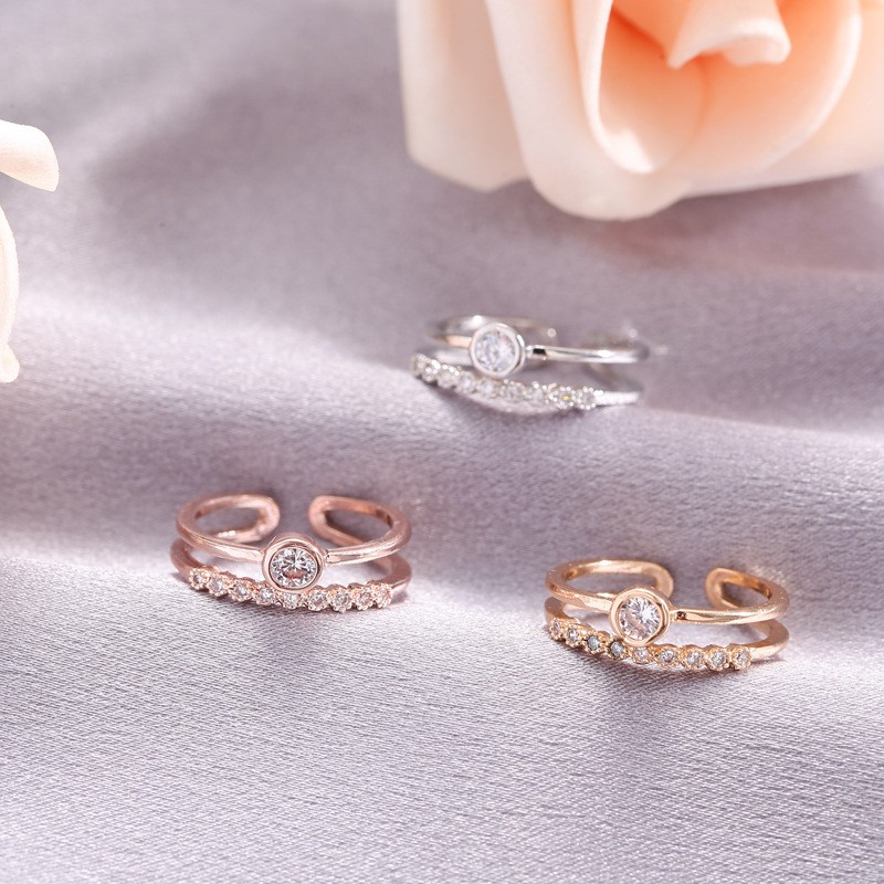 Nhẫn kim cương zircon nhân tạo có thể điều chỉnh