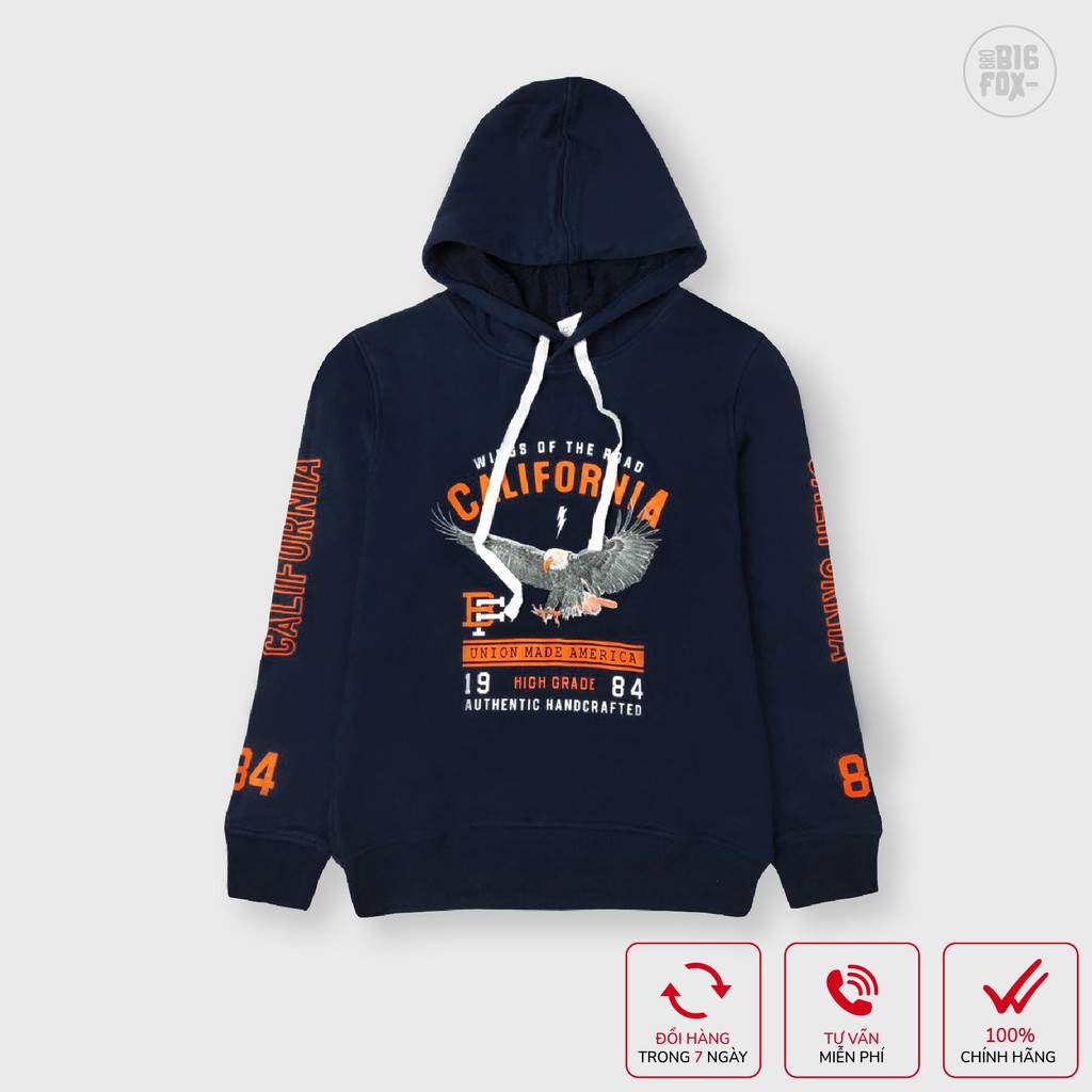 Áo bé trai BIGFOX - MISS MEOW thu đông, áo nỉ cho bé dài tay có mũ hoodie size đại hình đại bàng 18 - 45 kg