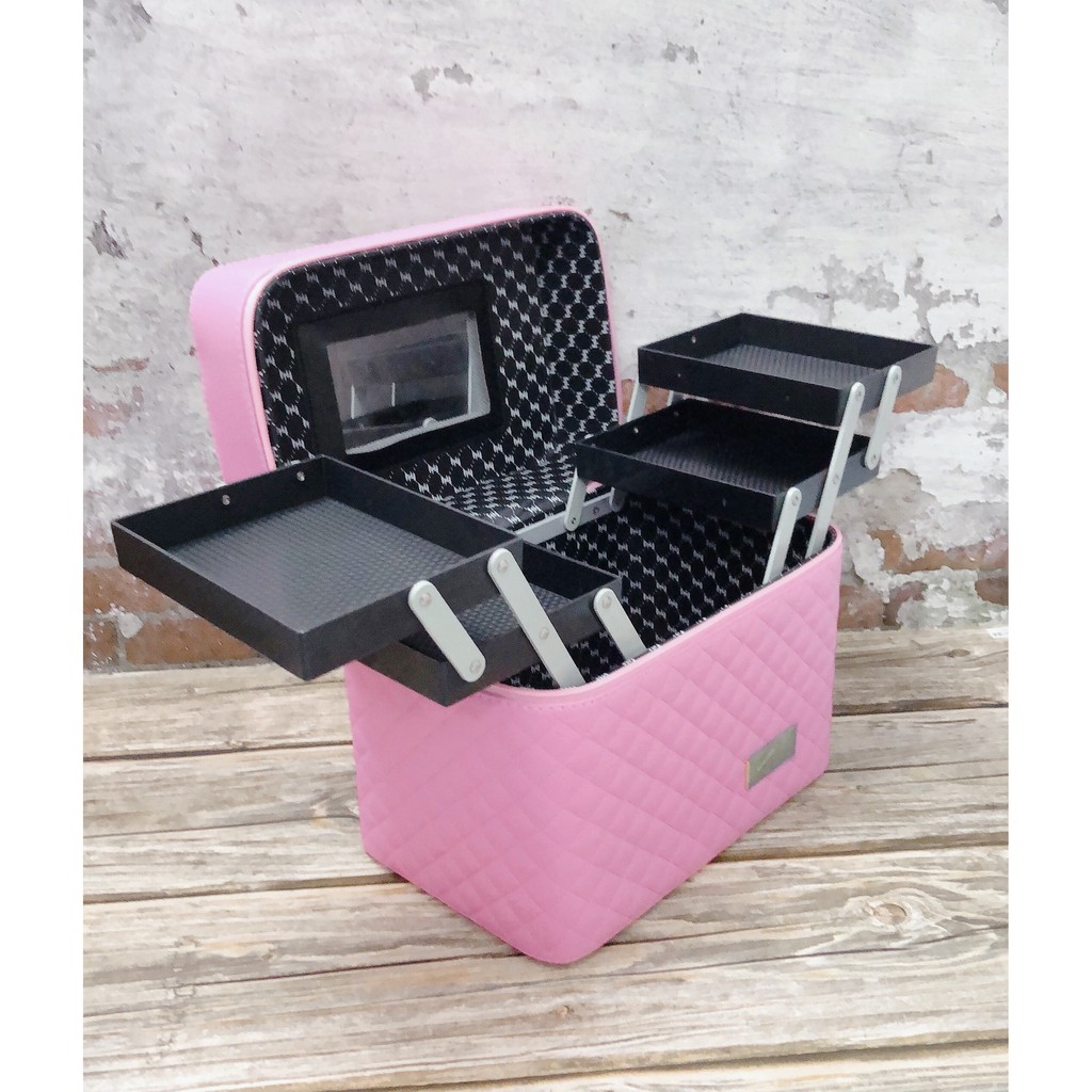 Túi đựng dụng cụ làm Nail MI LANLEO - Hộp đựng đồ làm nail 4 ngăn thanh trượt tiện lợi, gọn nhẹ - Sushi Nail Mi