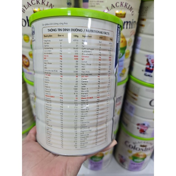 Sữa blackking colostrum 24h baby lon 900G date mới