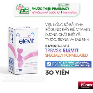 Viên uống Vitamin tổng hợp cho bà bầu, bổ bầu Elevit Bayer Hộp 30 Viên - nhập khẩu chính hãng