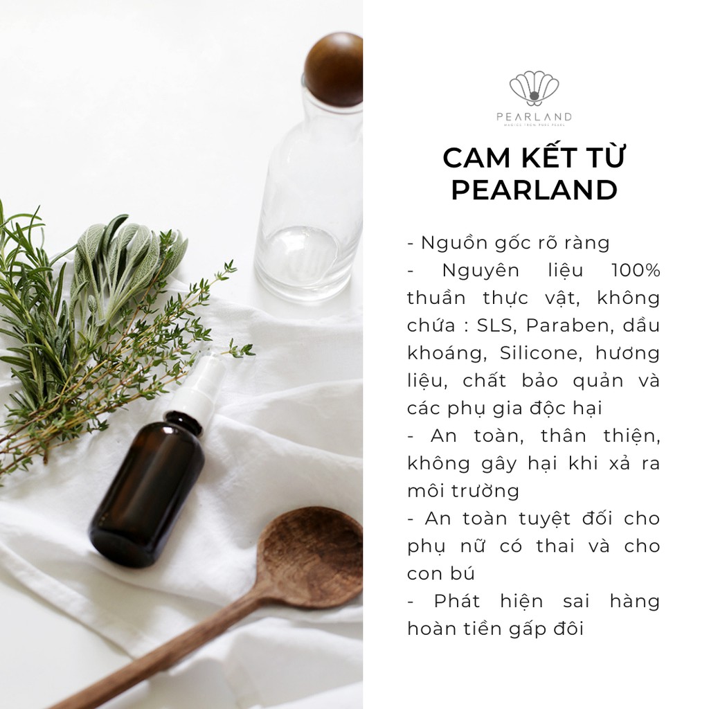 Xà bông chứa 10% bột ngọc trai dưỡng trắng mịn da - mờ thâm handmade hoàn toàn từ thảo mộc thiên nhiên