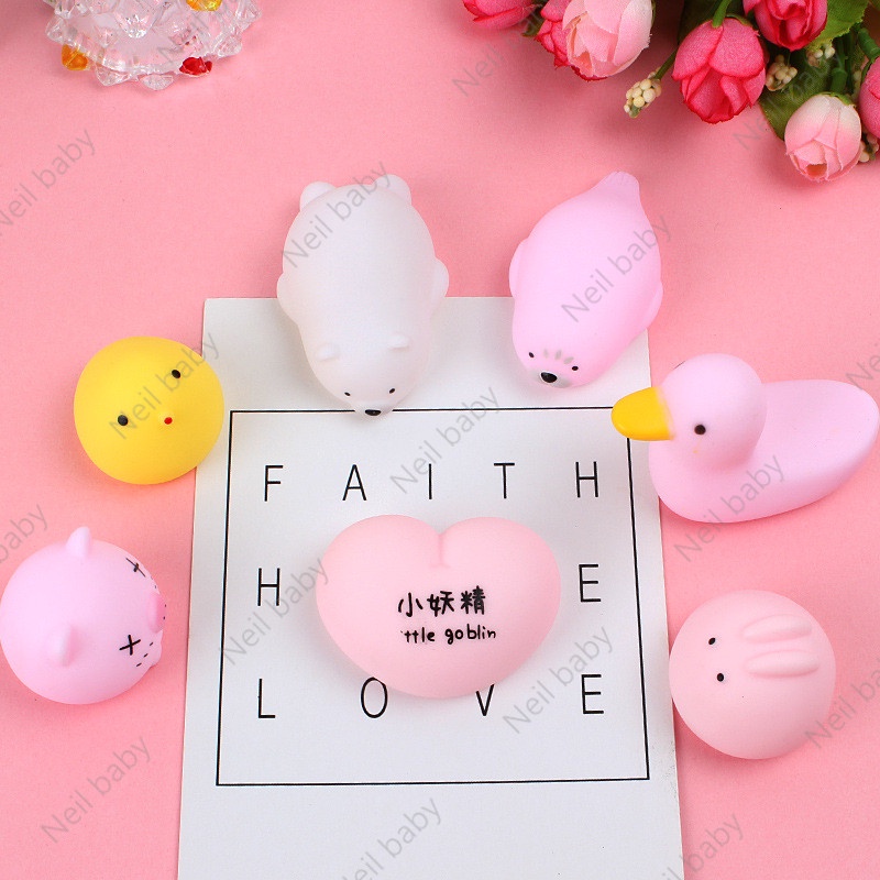 Đồ Chơi Nắn Bóp Hình Đồ Chơi Mềm Hình Chú Heo Hoạt Hình Phát Màu Hồng Dễ Thương