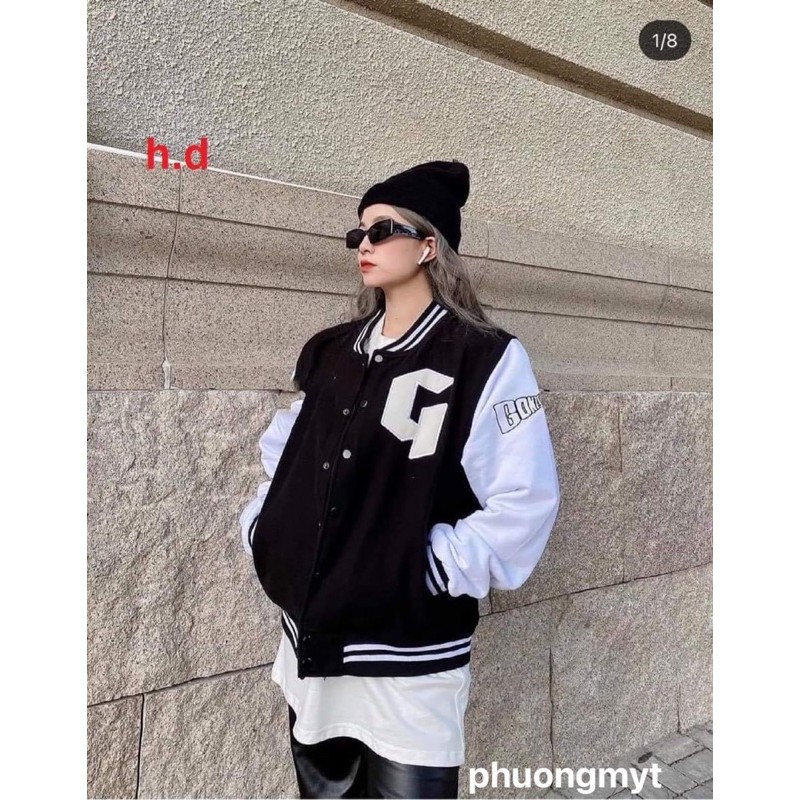 Áo gió BOMBER G chữ trắng HĐ12