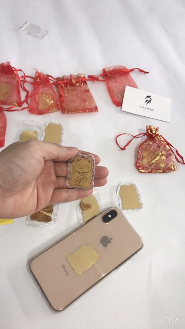 Mèo thần tài mạ vàng 24k rước lộc vào nhà , Hổ thần tài - TD12