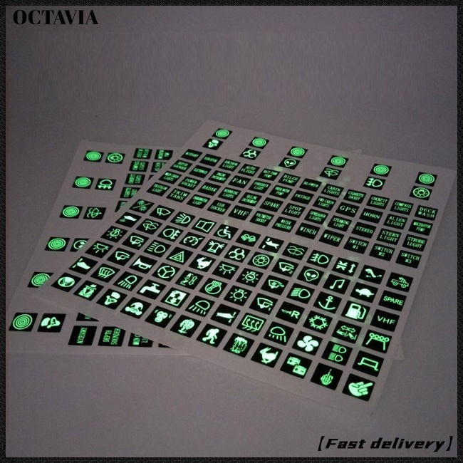 Đề can dạ quang dán bảng điều khiển công tắc xe hơi