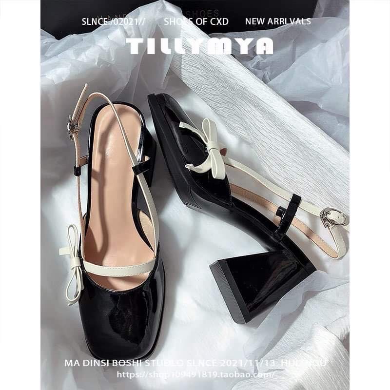 Giầy Mary Jane cut out nơ