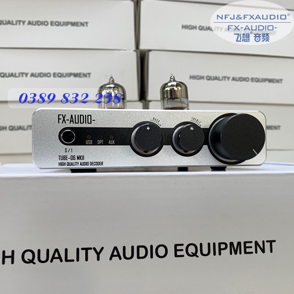 Tiền Khuếch Đại + DAC ES9018K2M Chuẩn Hires audio FX AUDIO - Tube 06mk2 - Bản Nâng Cấp Mạnh Mẽ Tube 06