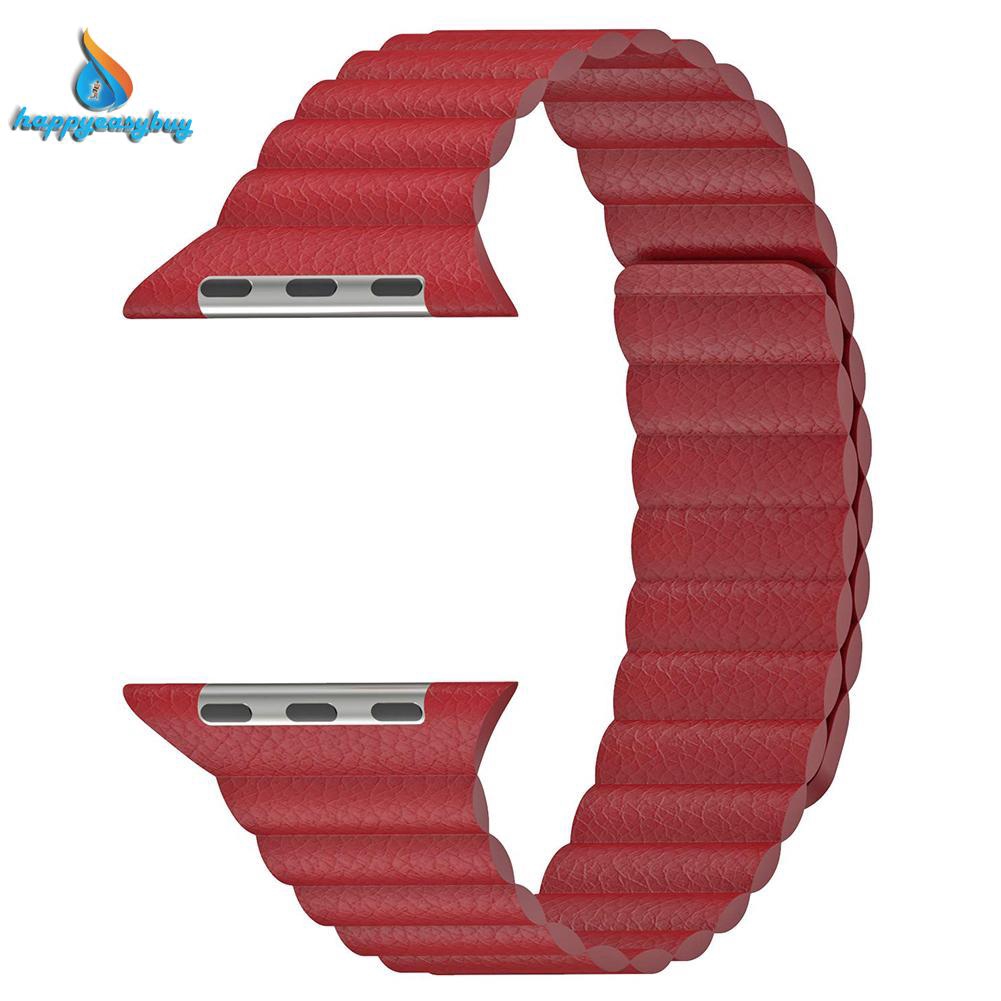 new arrival Magnetic Leather Loop Watch Strap Bracelet Wrist Band for iWatch 1 2 3 42mm
