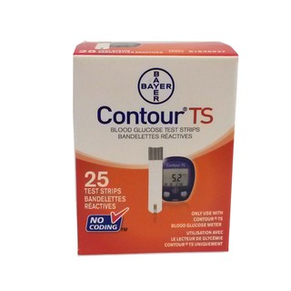 Hộp 25 que thử đường huyết Bayer Contour TS