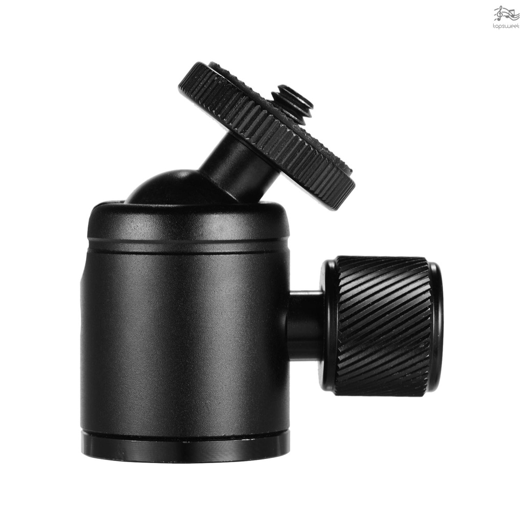 Đầu Bi Hợp Kim Nhôm Với Ốc Vít 1 / 4 Inch Và Lỗ 3 / 8 Inch Cho Chân Máy Ảnh / Điện Thoại / Đèn LED Đen | BigBuy360 - bigbuy360.vn