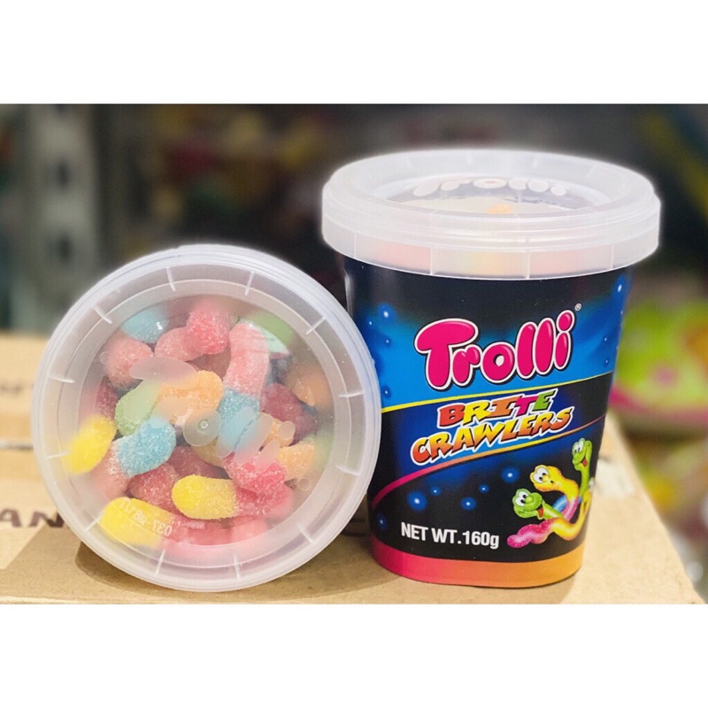 Kẹo dẻo Trolli Wurrli 2Go hình Sâu hủ nhựa 150gr