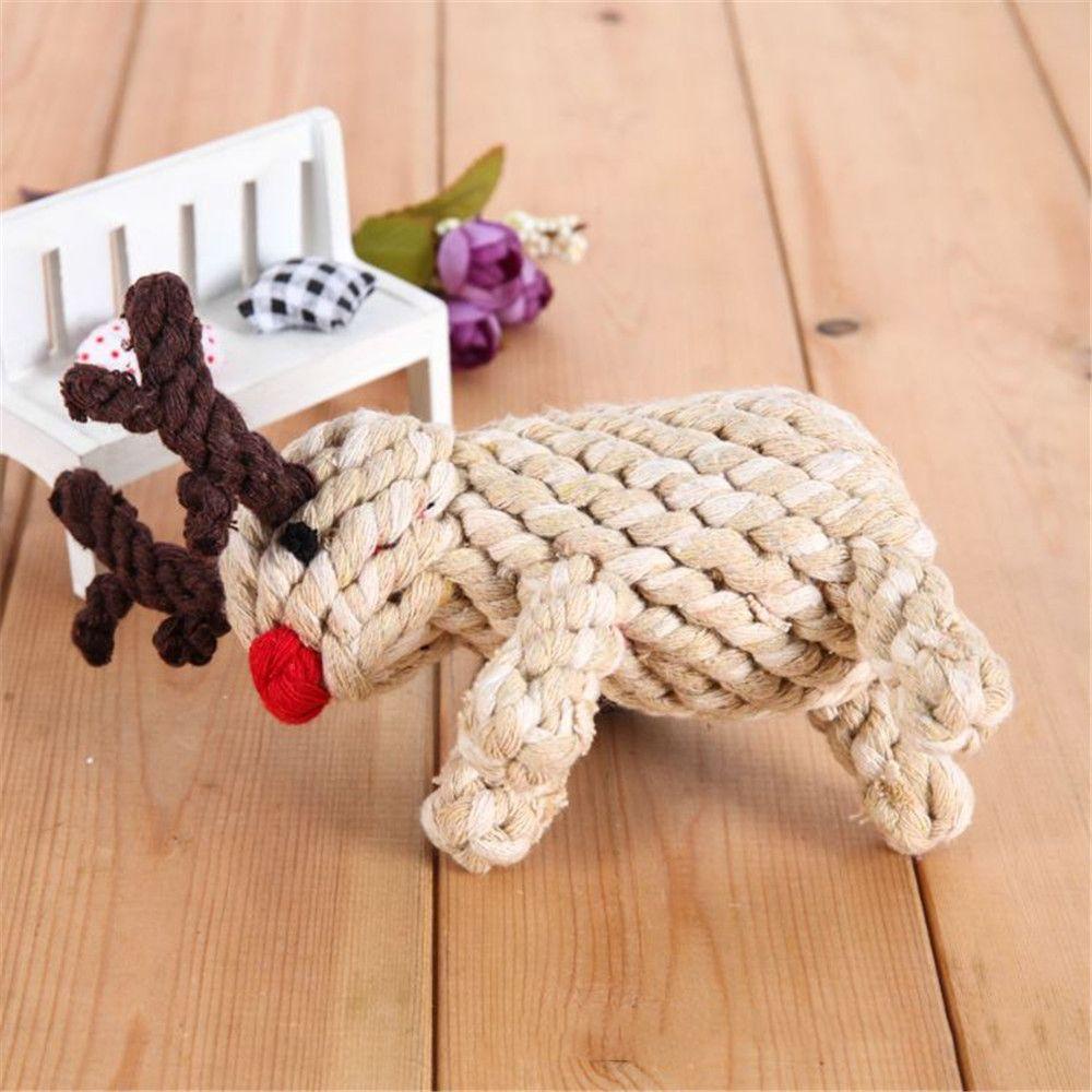 Layor1 Đồ Chơi Dây Thừng Cotton Làm Sạch Răng Cho Chó Hình Gingerbread Man Cây Thông Giáng Sinh