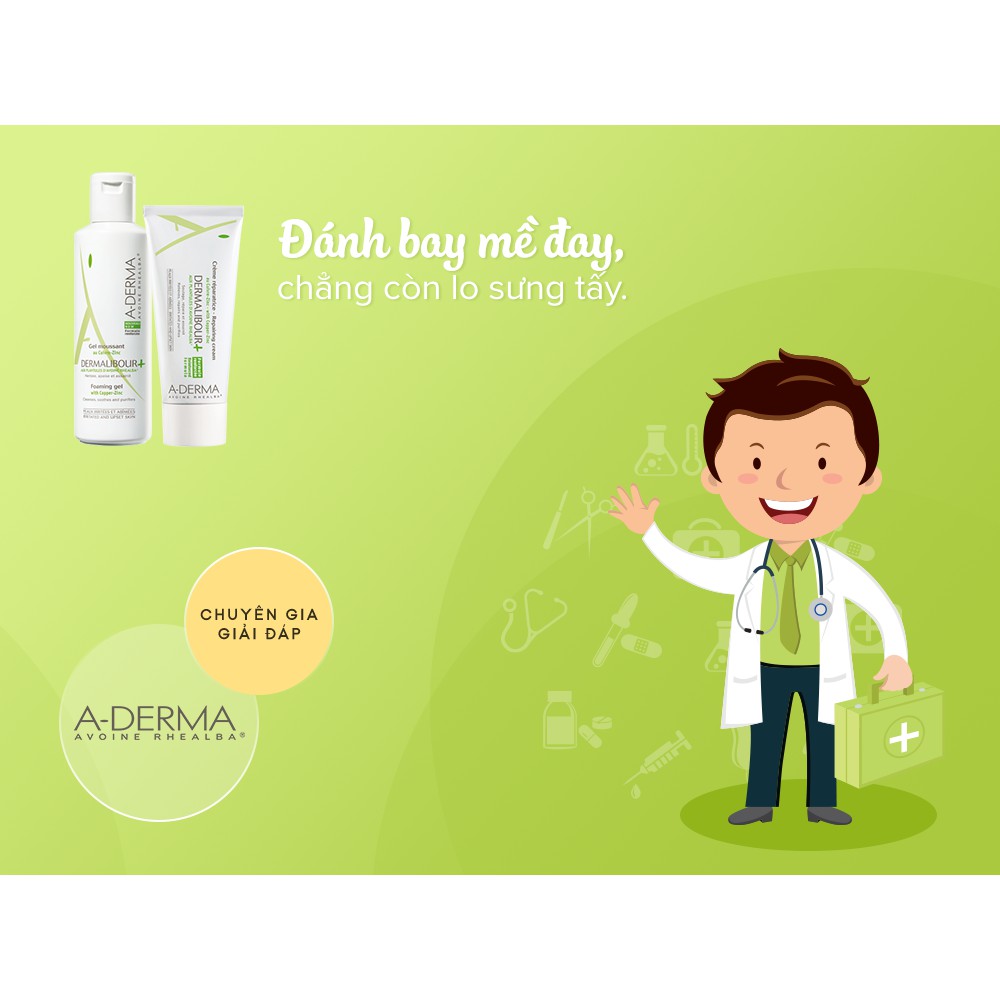 Gel Làm Sạch, Làm Dịu Da Kích Ứng A-Derma Dermalibour+ Foaming Gel