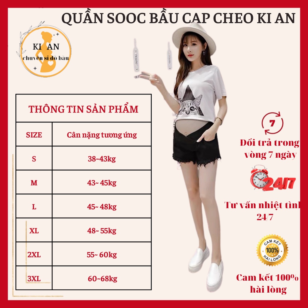 [Giá tận xưởng]Quần sooc bầu cạp chéo vải kaki co giãn❤️quần bầu có chun điều chỉnh❤️đùi bầu size s~2xl❤️QB108