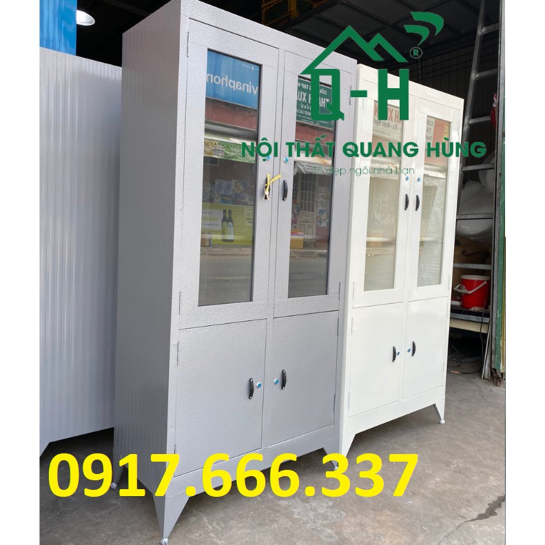 TỦ HỒ SƠ KÍNH SƠN DẦU DÀNH CHO CÔNG TY - 1M8X90X45CM