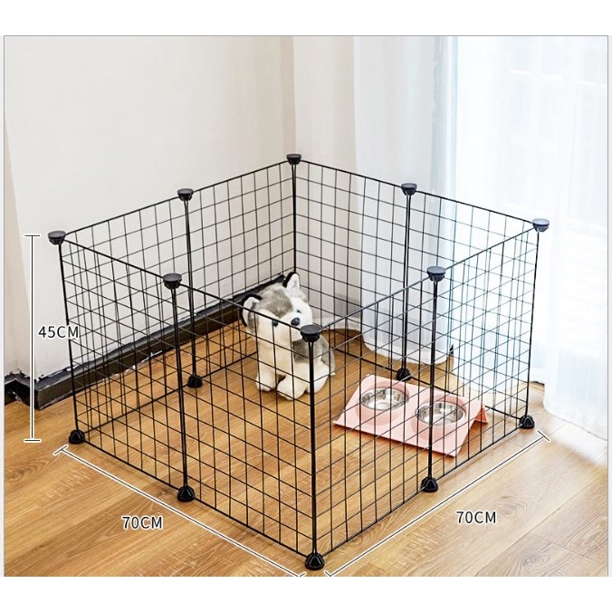 Miếng ghép lồng 45*35 cm quây thành lồng cho thú cưng kèm 2 chốt ghép lồng