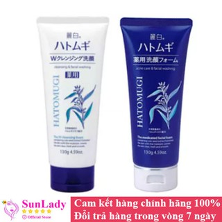 Sữa rửa mặt ngừa mụn, dưỡng ẩm và làm sáng da Hatomugi 130g Nhật Bản