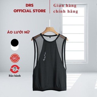 Áo thể thao nữ, áo tank lưới nữ AVA04  tập gym DRS mềm, min, co giãn an toàn cho da