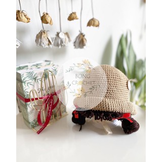 Mũ len bím tóc (tóc nâu) xinh cho bé yêu 🧶🧶🎀