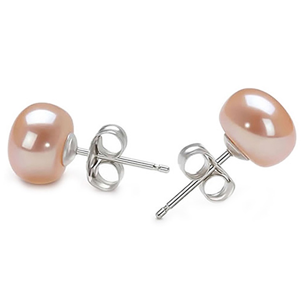 Khuyên Tai Mạ Bạc Đính Ngọc Trai Nhân Tạo Thời Trang