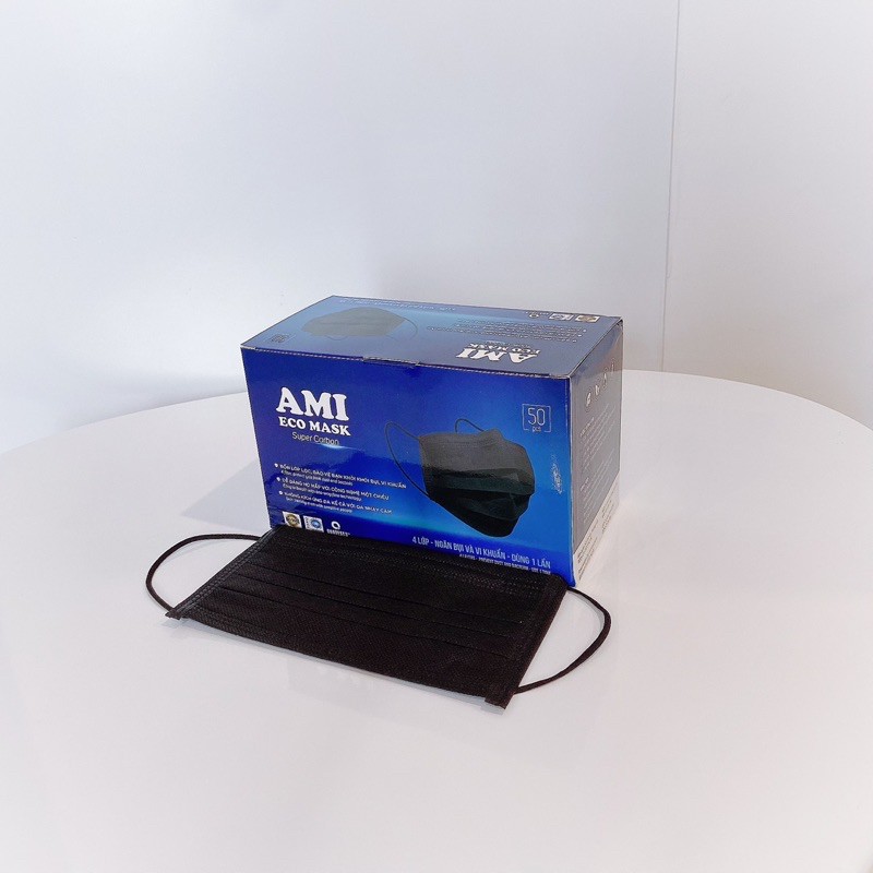 Khẩu Trang Y Tế Kháng Khuẩn 4 Lớp AMI Đủ Màu Xanh, Đen, Xám, Trắng (50 chiếc 1 Hộp) | BigBuy360 - bigbuy360.vn