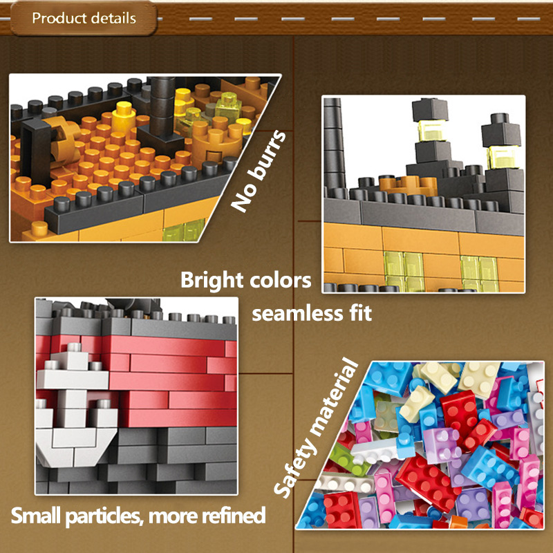 Bộ mô hình lắp ráp 1860 mảnh GOROCK hình tàu titanic độc đáo