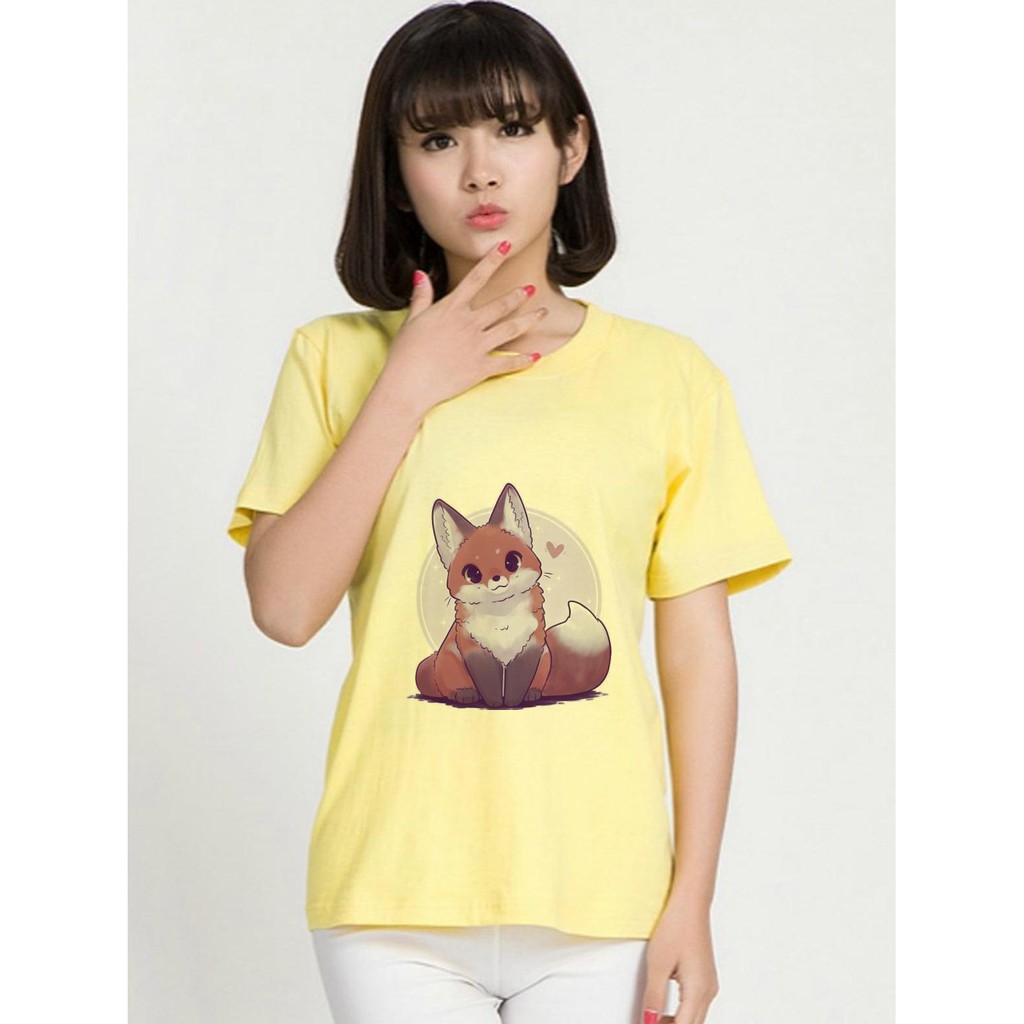 ÁO THUN NAM NỮ AT2302 CÁO XINH XẮN THÚ CƯNG THỜI TRANG AOMI unisex PHONG CÁCH CÁ TÍNH ĐẸP